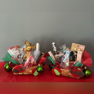 Festive Gift Basket with Makeup and Treats (One gift basket per order)